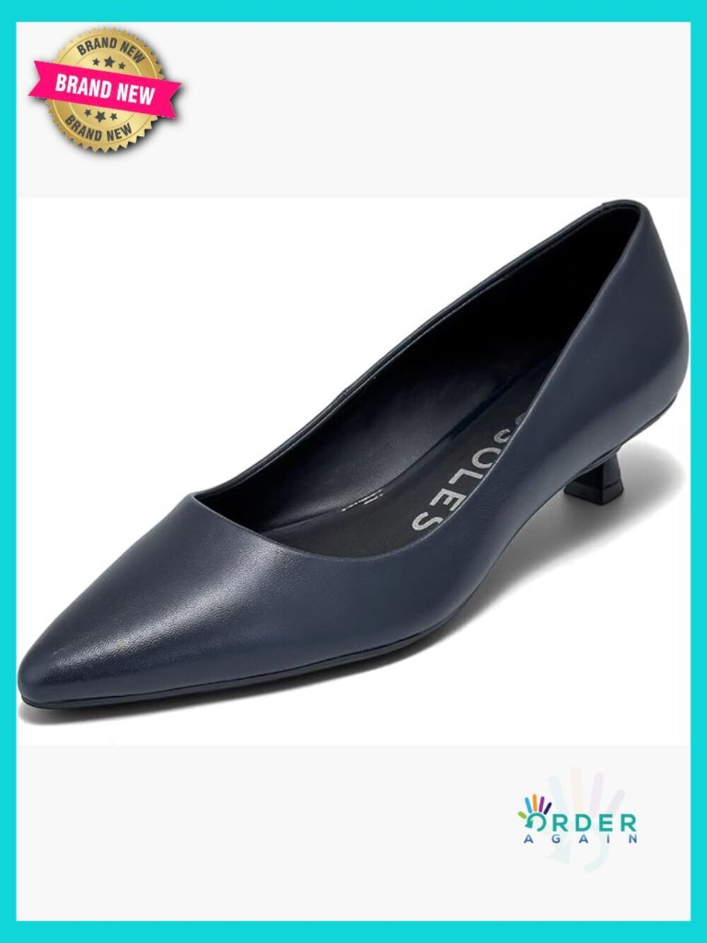 Kitten Heel Pointed Toe Slip-On Pumps Ortholite Foam Comfort